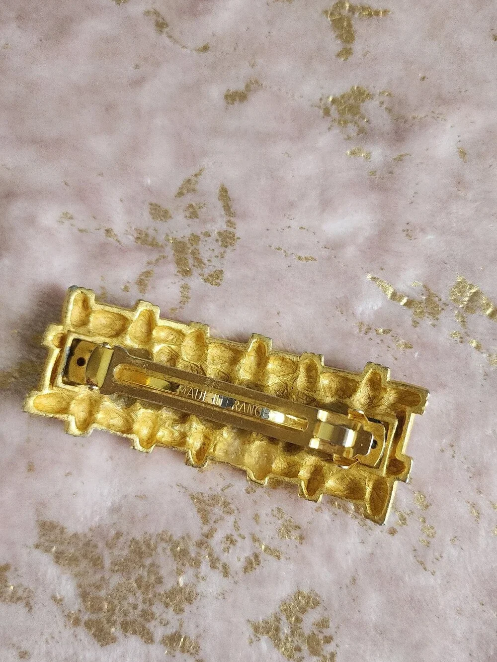 HAIR CLIP | Gold Woven Barrette Hair Clip